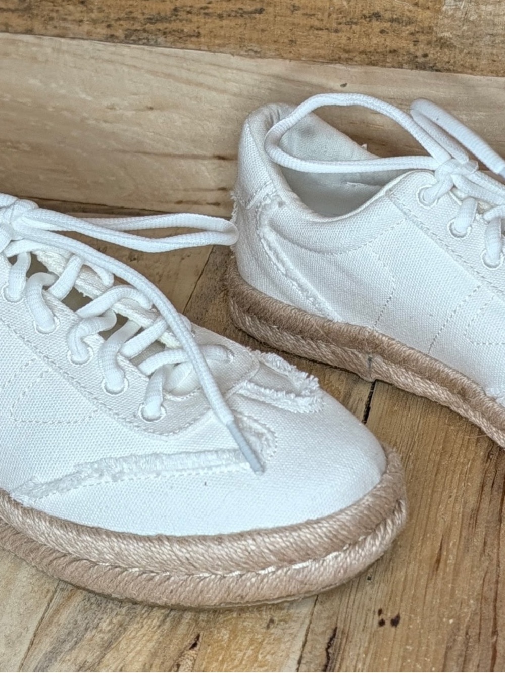 TOMS White Canvas Espadrille Sneakers